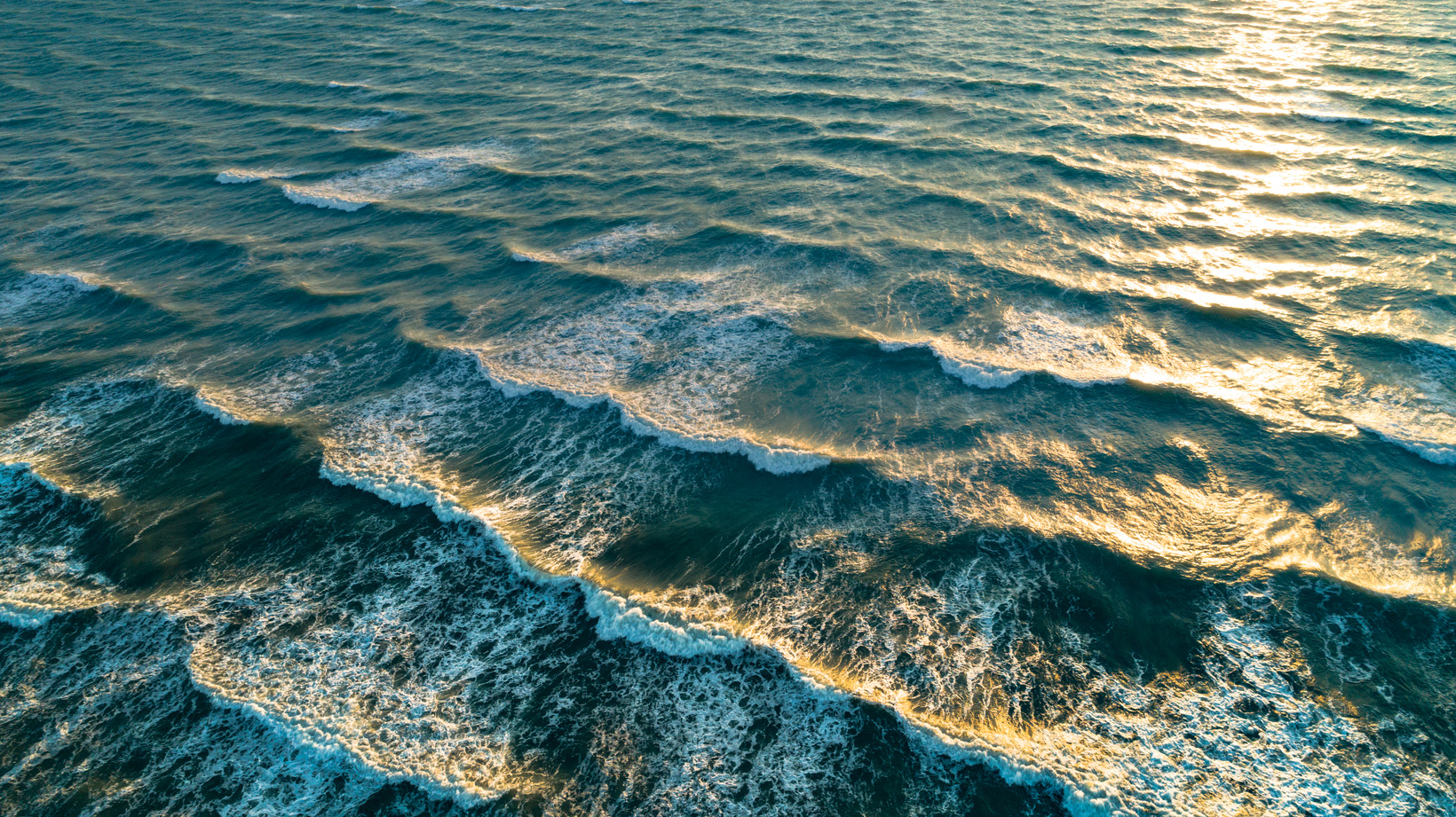 Sea Waves on the Beautiful Morning Sea